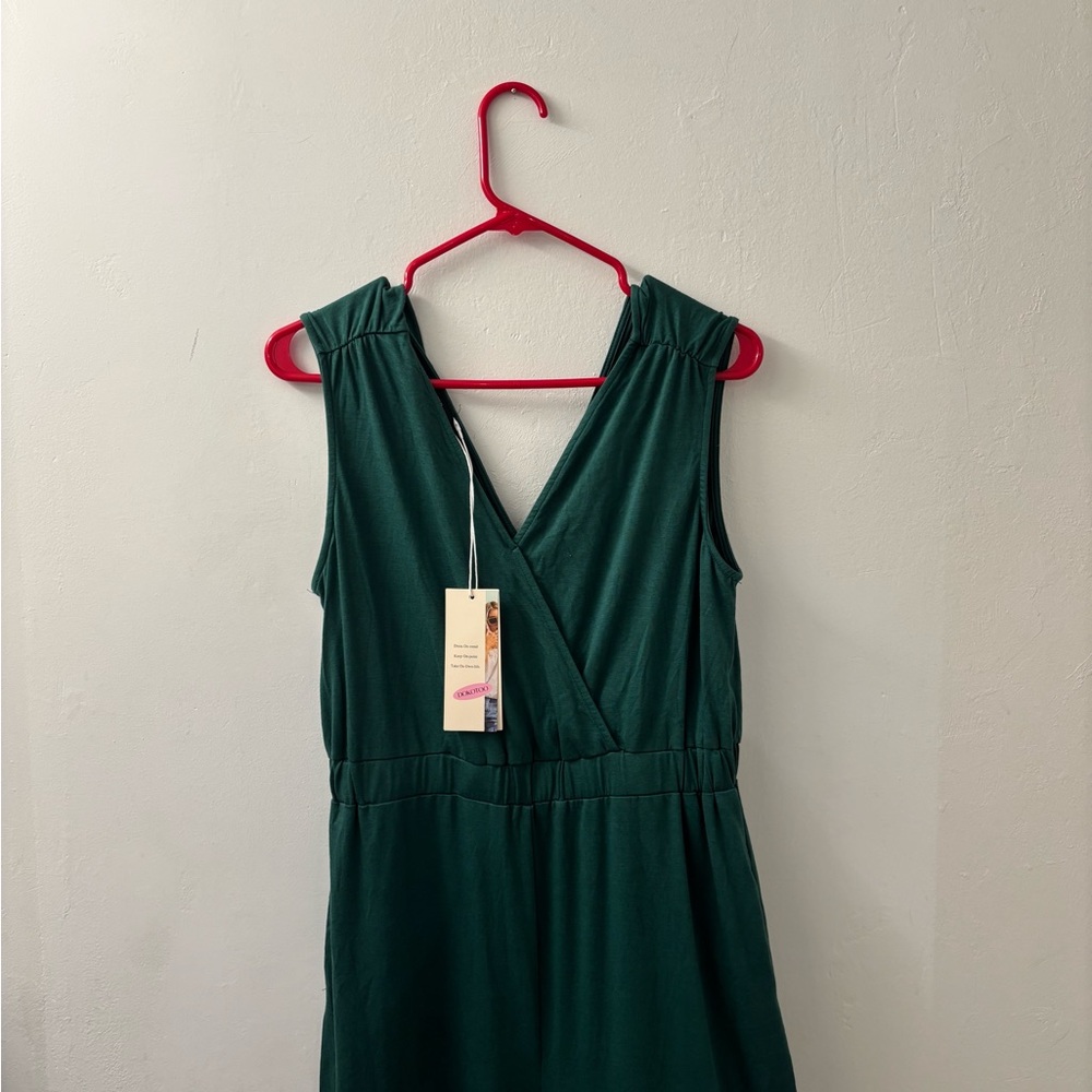 Elegant Green Wide Leg Jumpsuit